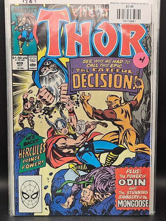 #408d Thor (1962 Marvel 1st Series Journey Into Mystery)