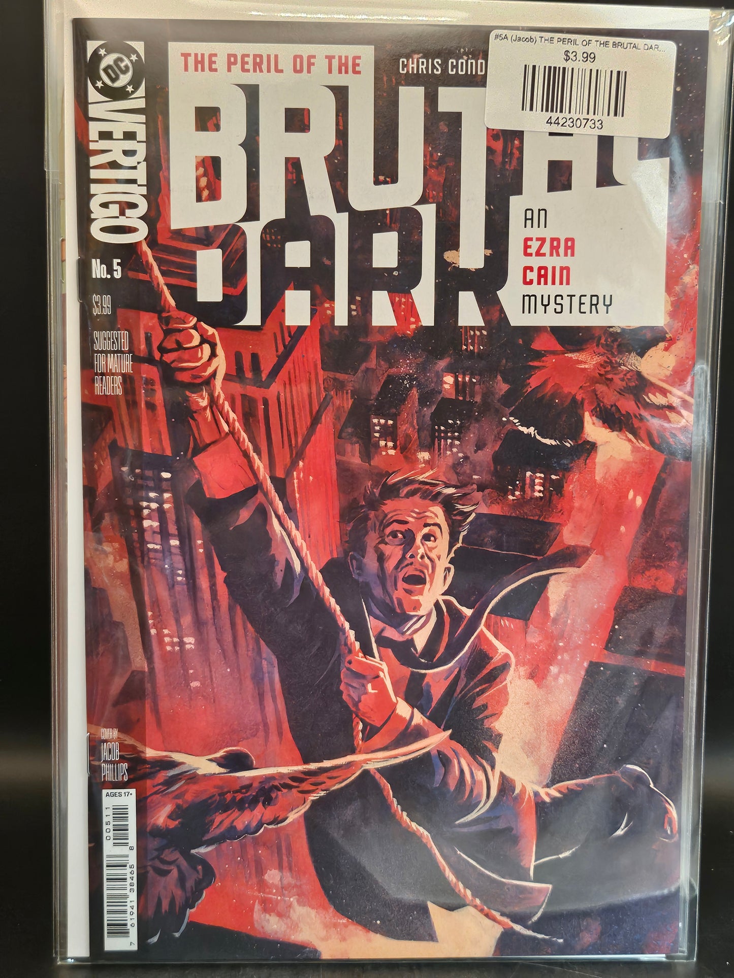 #5A (Jacob) THE PERIL OF THE BRUTAL DARK AN EZRA CAIN MYSTERY (OF 6 JACOB PHILLIPS MR)