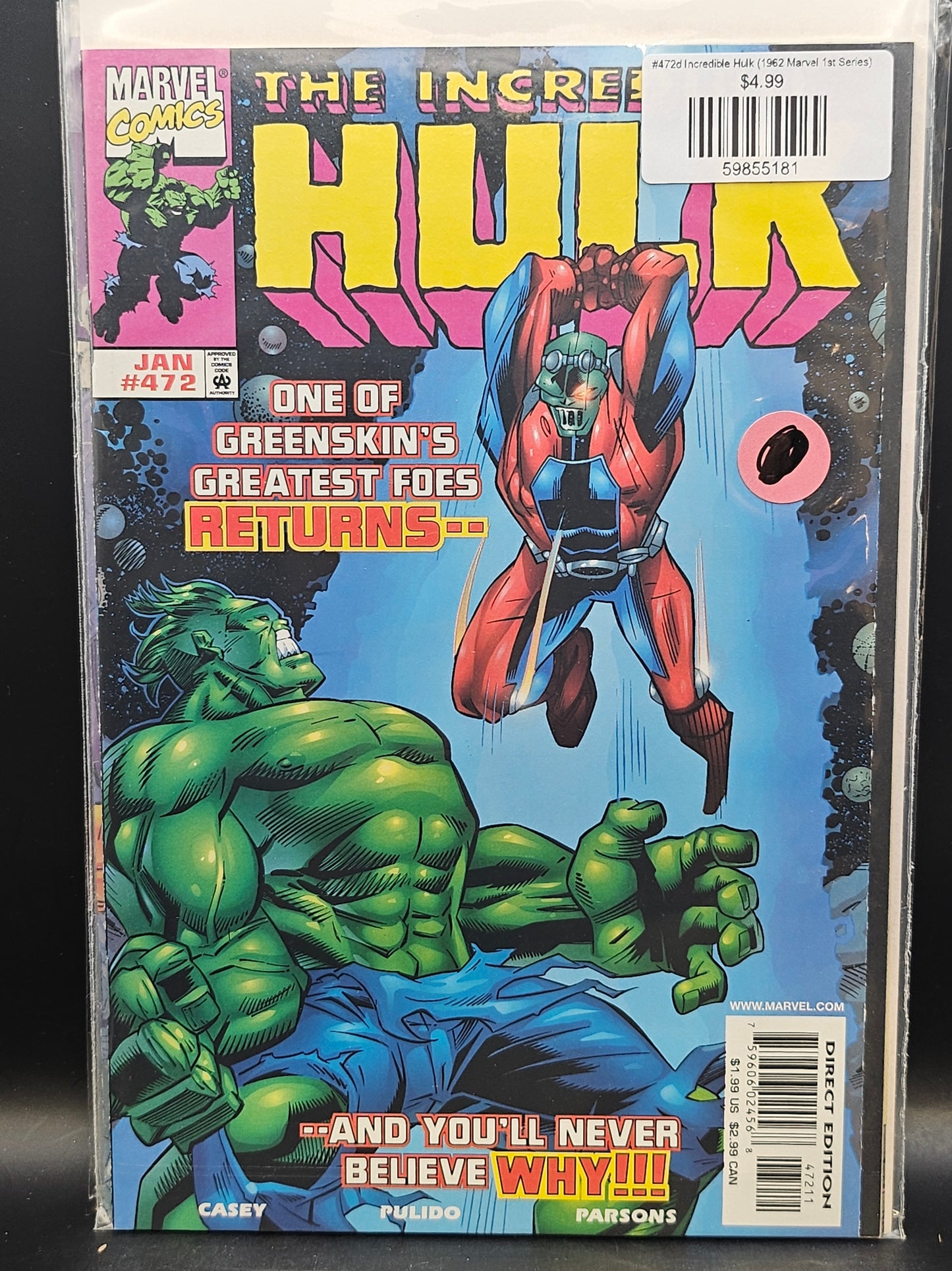 #472d Incredible Hulk (1962 Marvel 1st Series)