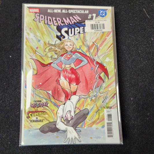 #1 (Peach Momoko) MARVEL/DC: SPIDER-MAN/SUPERMAN (Variant)