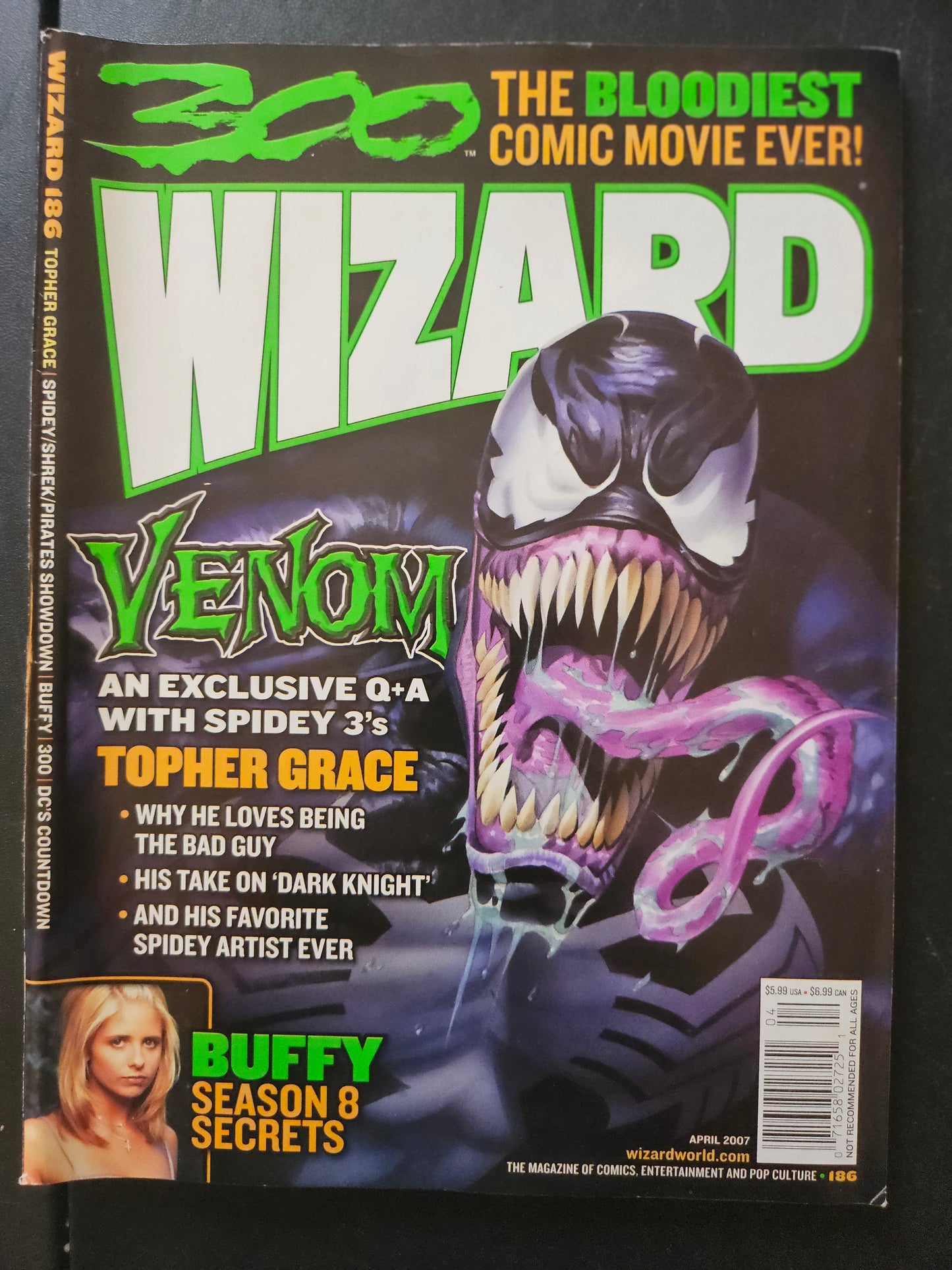 6 Wizard magazines 180 181 184 185 186 187 includes Captain America Memoriam