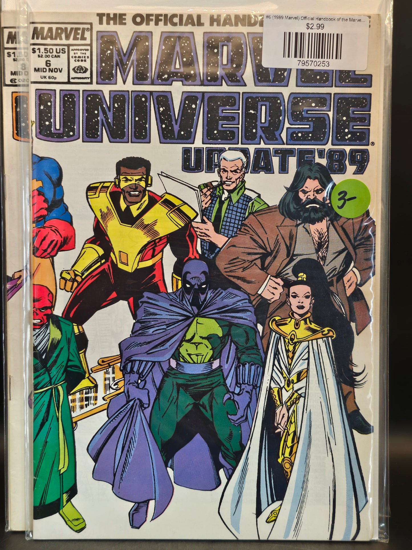 #6 (1989 Marvel) Official Handbook of the Marvel Universe Update '89