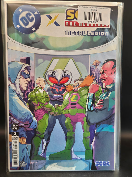 #2A (Pablo) DC X SONIC THE HEDGEHOG THE METAL LEGION (OF 5 PABLO M COLLAR)