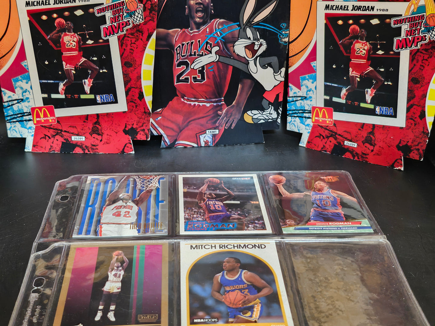 1993/95 McDonald's 3 NBA All-Star Frie Boxes Michael Jordan & 5 NBA Cards other