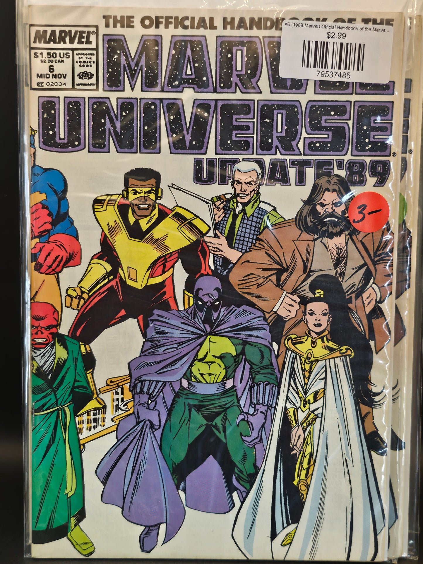 #6 (1989 Marvel) Official Handbook of the Marvel Universe Update '89