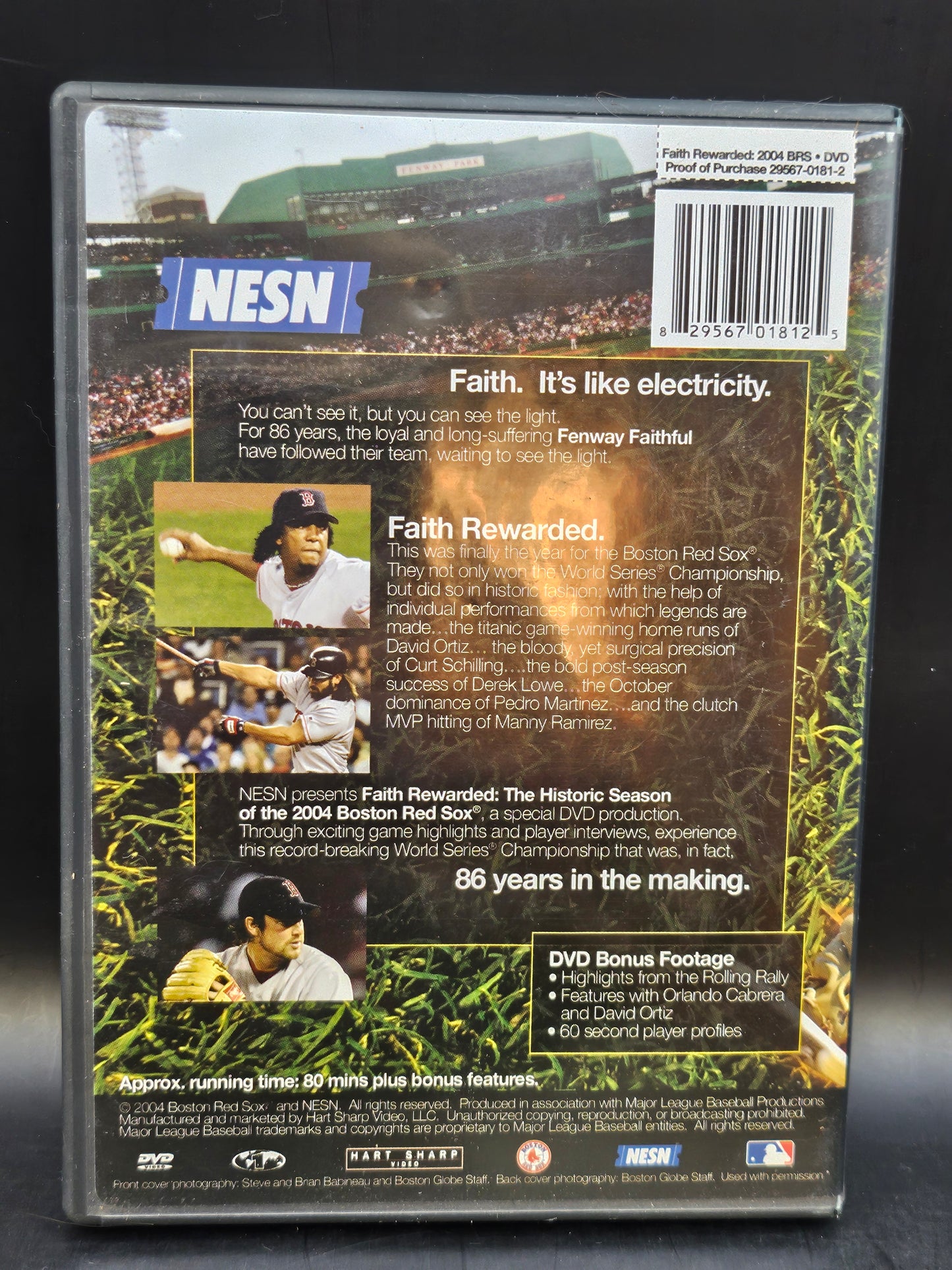 dvd Faith Rewarded historic 2004 season Boston Red Sox
