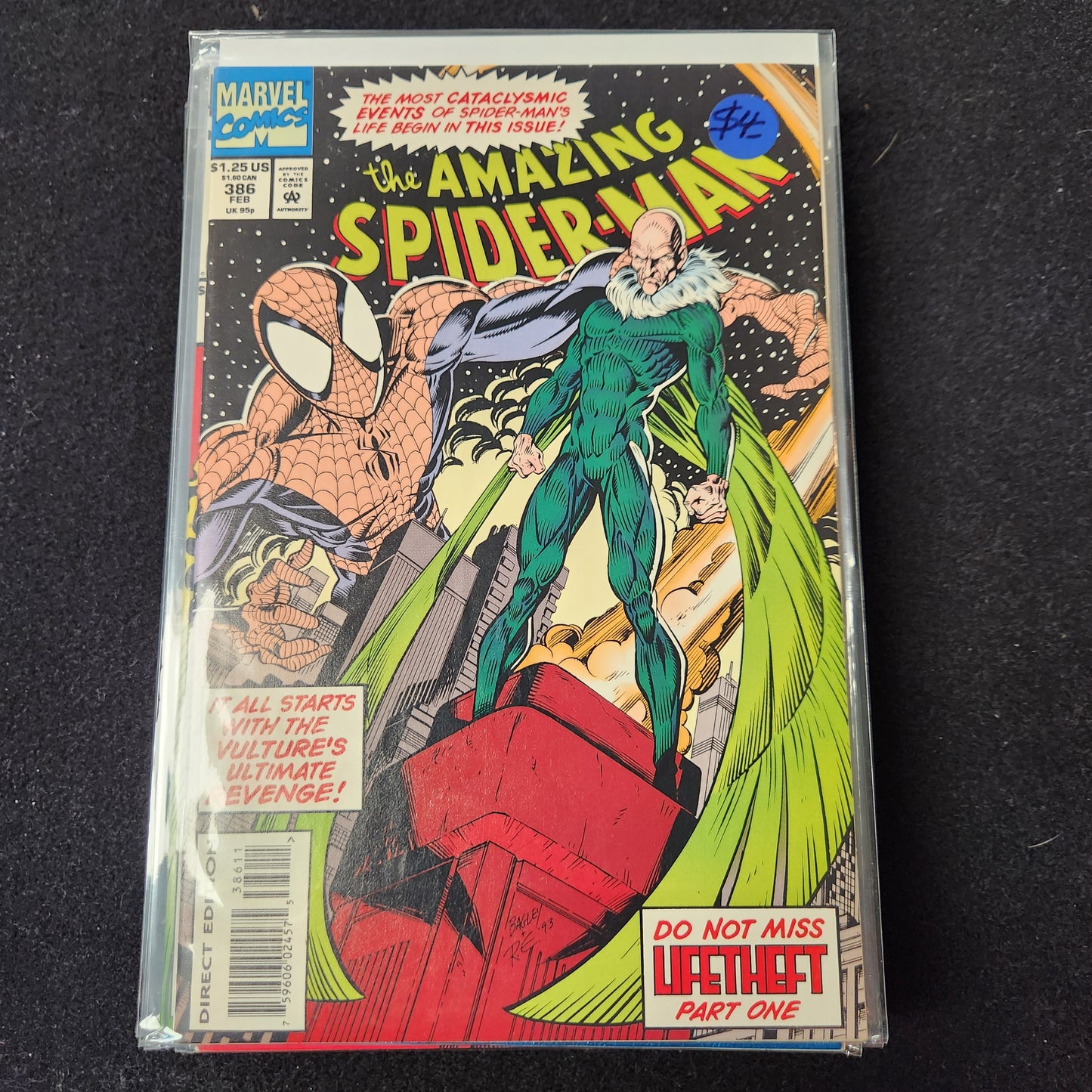Amazing Spiderman V1 1963–1998 #386 — Lifetheft