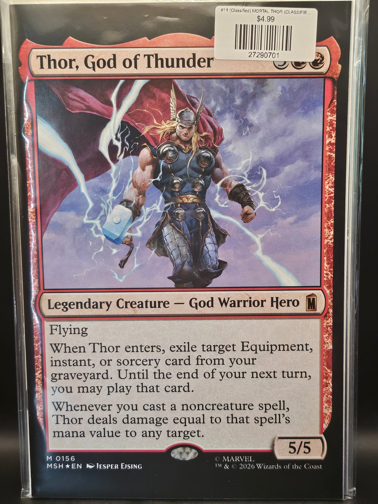 #11 (Classified) MORTAL THOR (CLASSIFIED ARTIST MAGIC: THE GATHERING VARIANT)