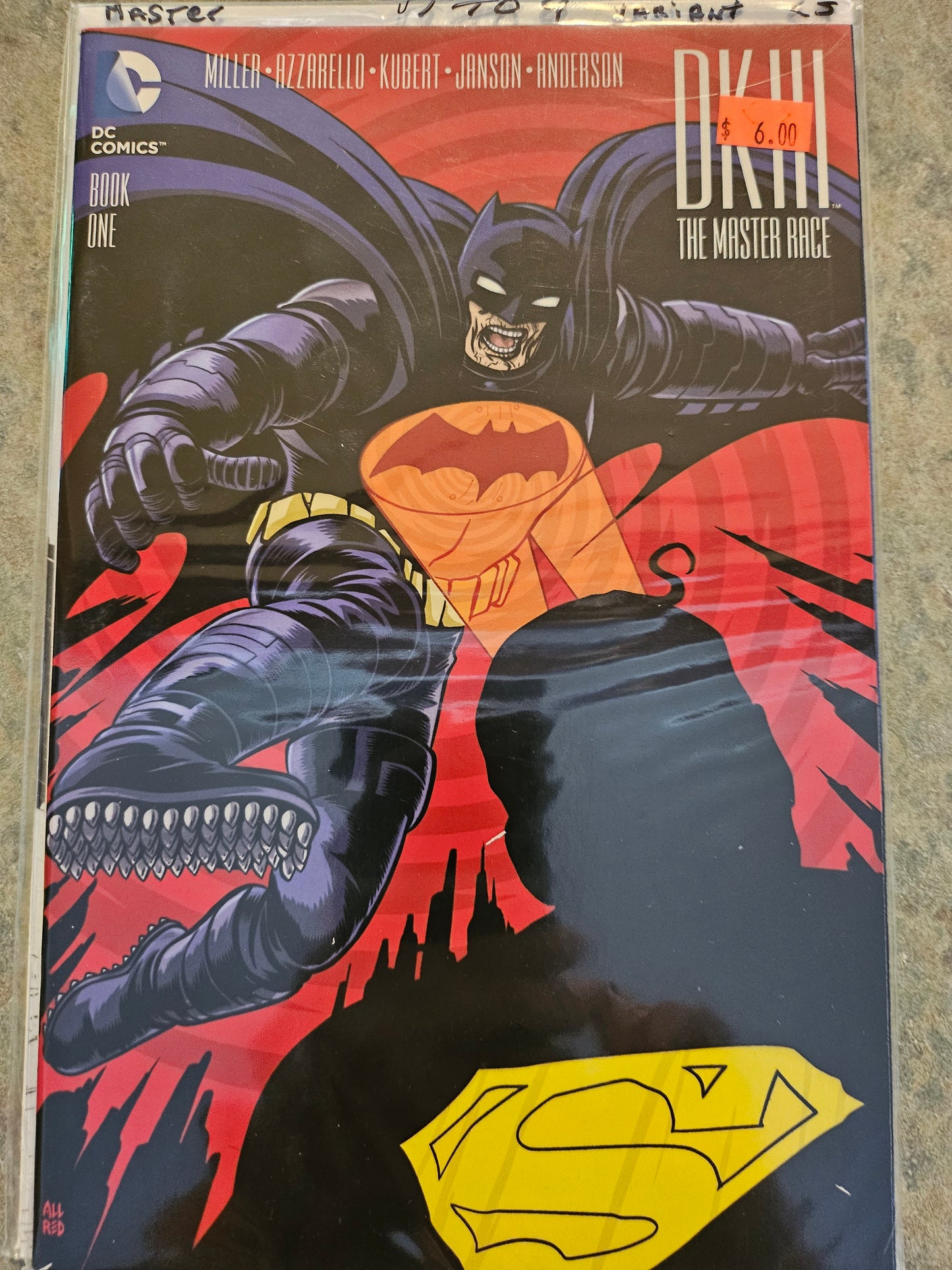 Dark Knight III: The Master Race – DC Comics – (2015–2017) – Volume 1 – Limited Series – #1 of 9 - Newbury Comics variant by Mike Alred