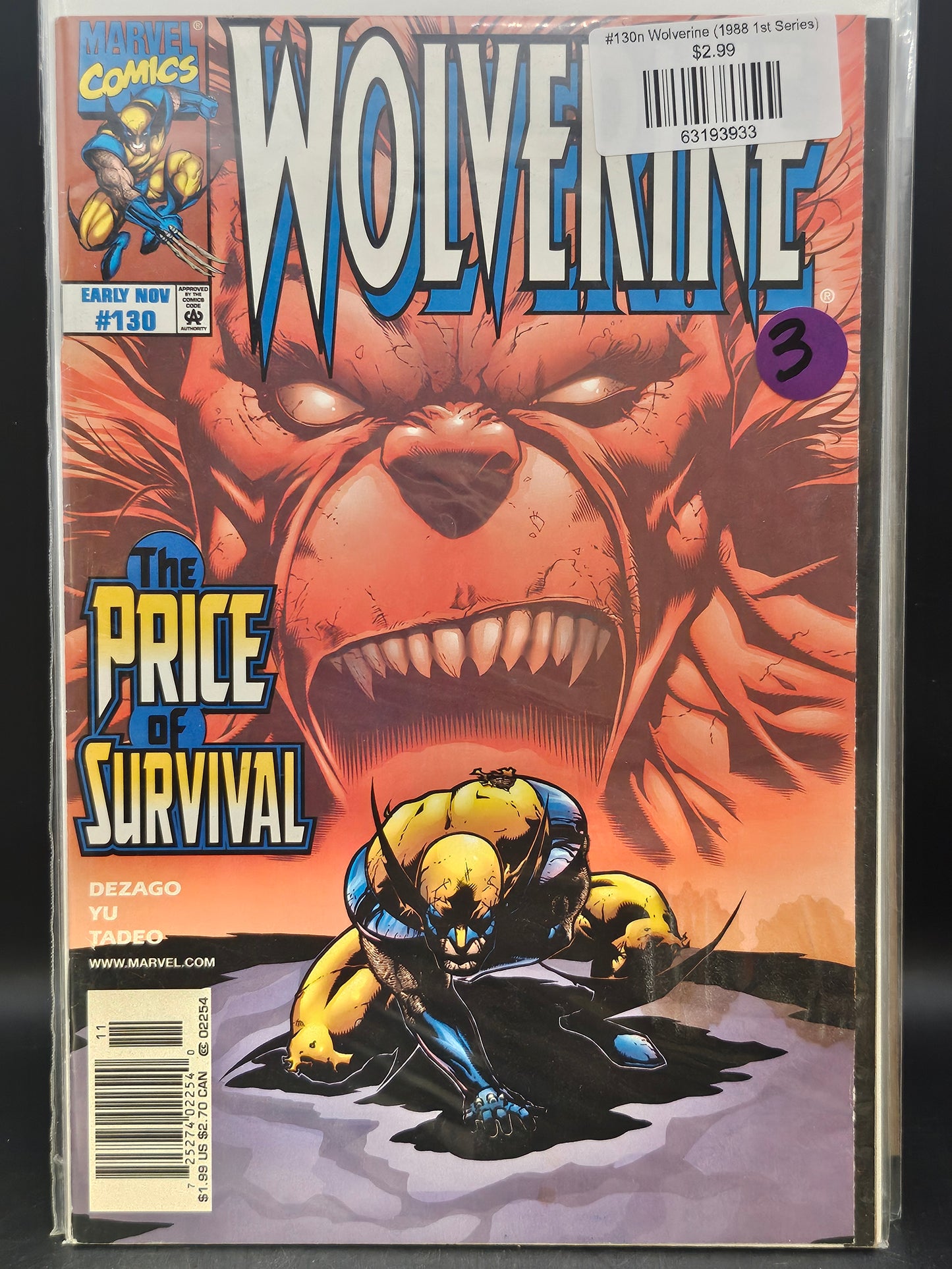 #130n Wolverine (1988 1st Series)