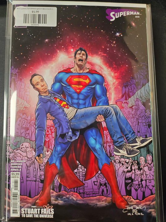 #41F (Jason) SUPERMAN (JASON BADOWER STUART FAILS TO SAVE THE UNIVERSE CARD STOCK VAR KINGDOM OF ZOD)