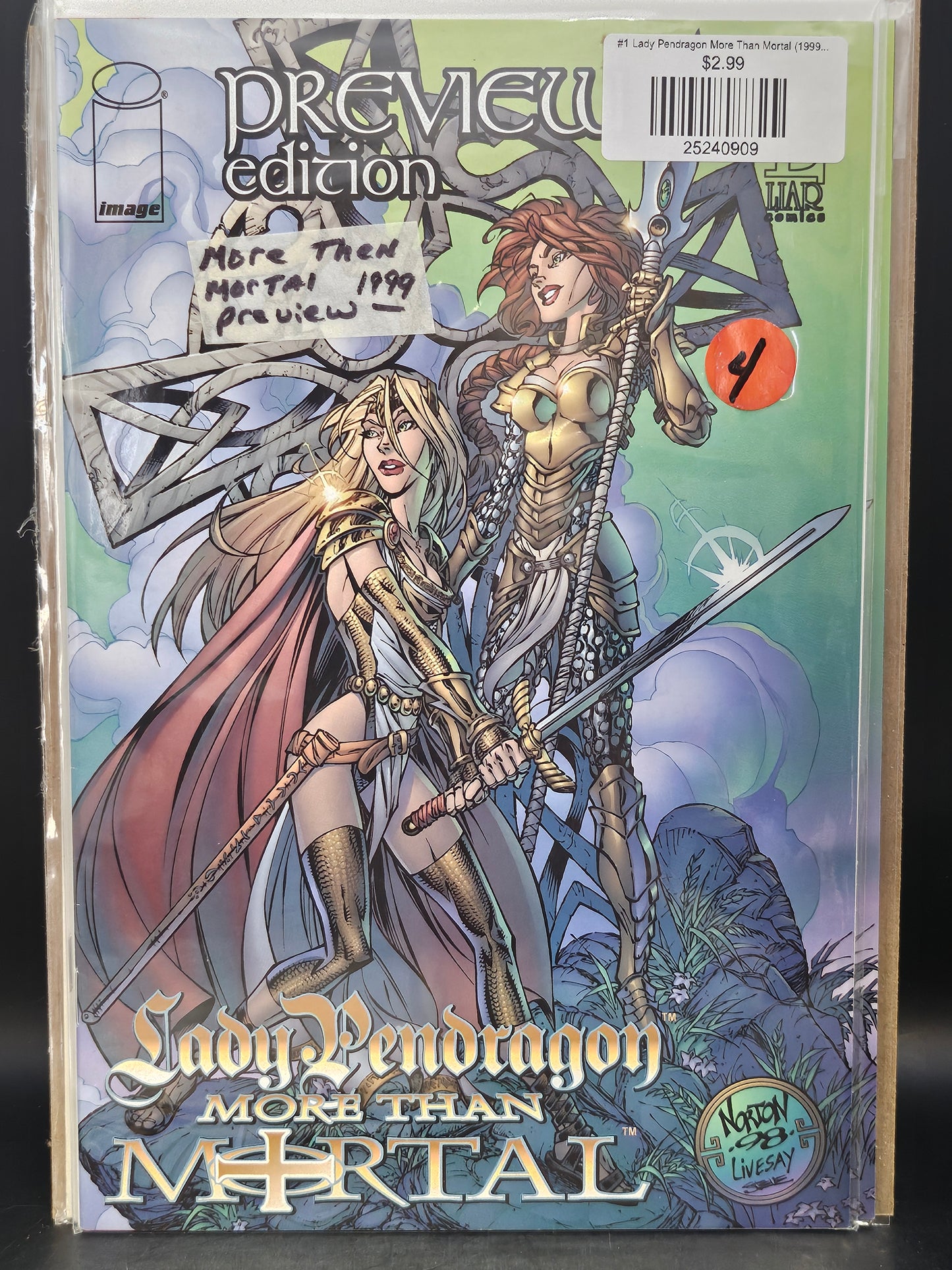 #1 Lady Pendragon More Than Mortal (1999) Preview Edition