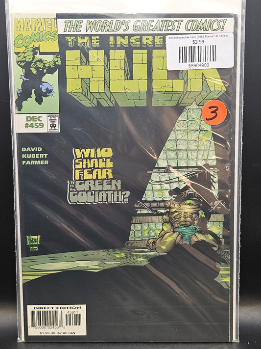 #459d Incredible Hulk (1962 Marvel 1st Series)