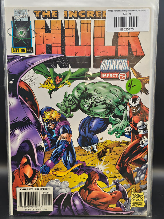 #445d Incredible Hulk (1962 Marvel 1st Series)