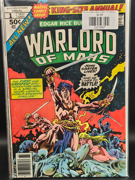 #1 John Carter Warlord of Mars (1977 Marvel) Annual