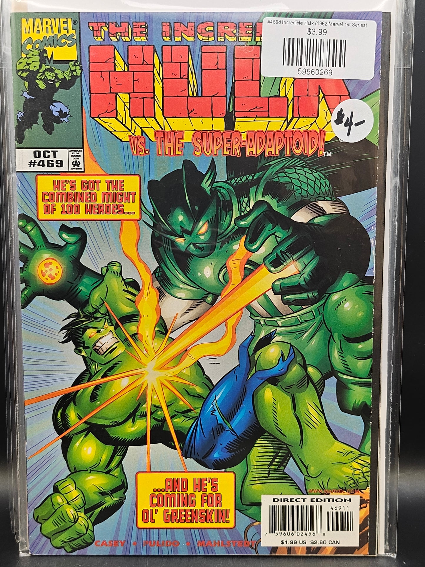 #469d Incredible Hulk (1962 Marvel 1st Series)