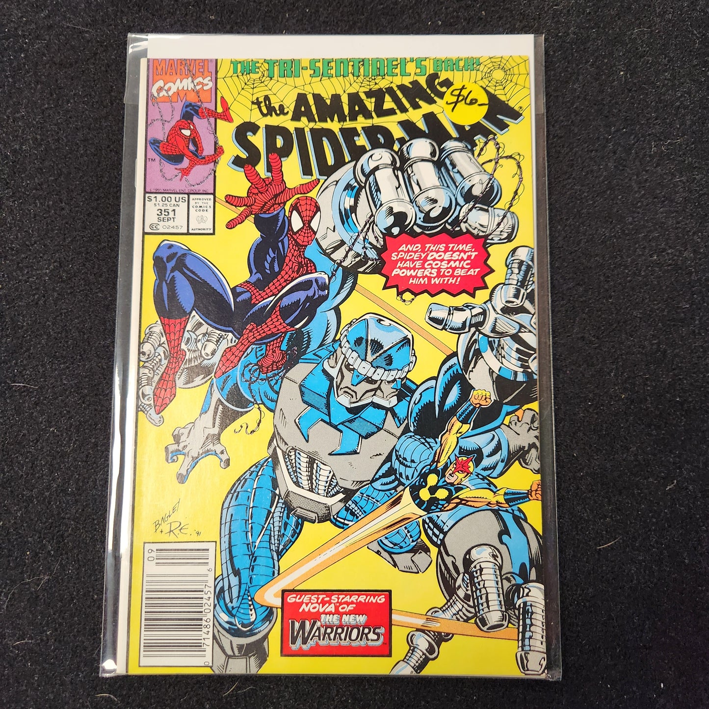 Amazing Spiderman V1 1963–1998 #351 (1991) — Tri-Sentinel’s Back