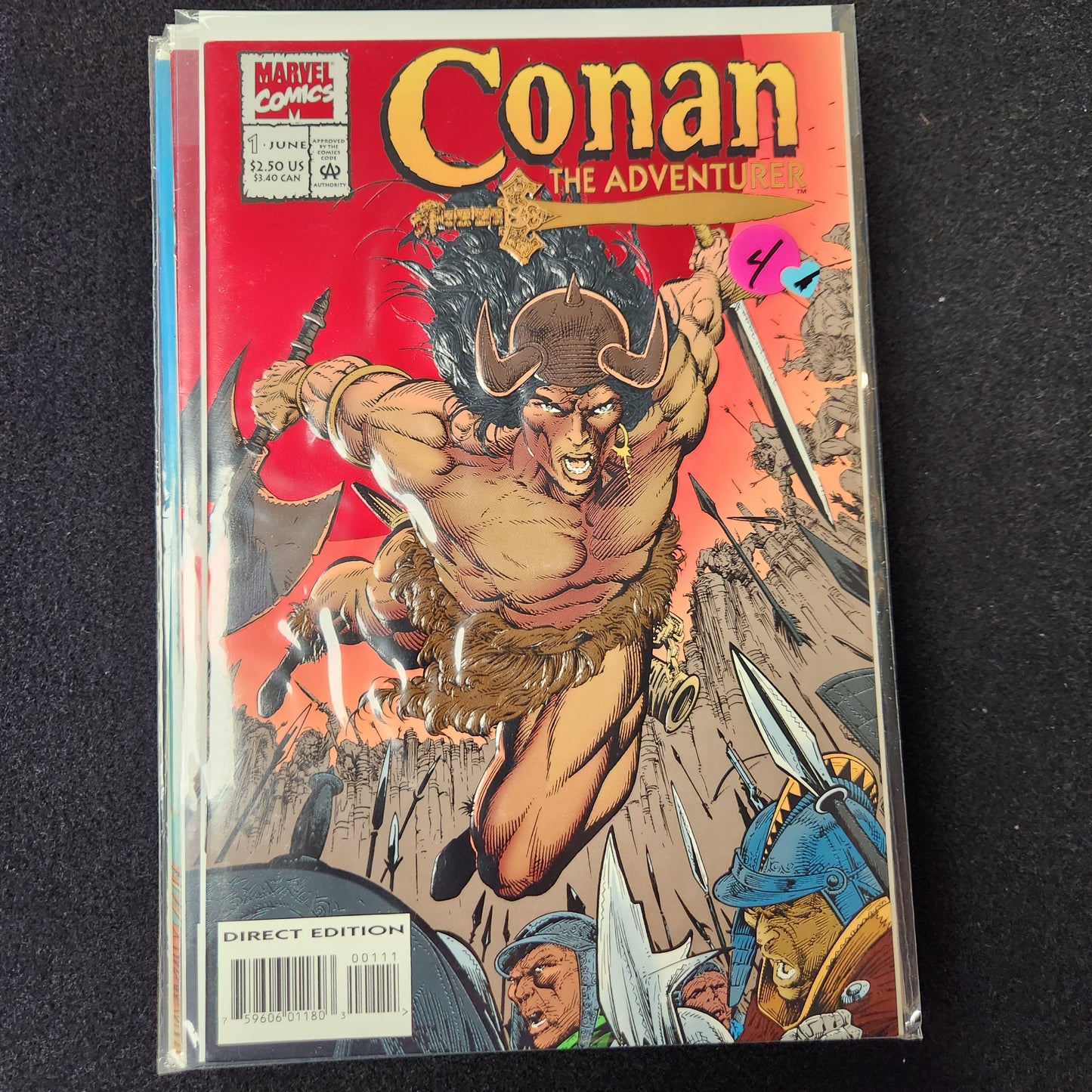 Conan the Adventurer – Marvel Comics – 1994–1995 – Volume 1 – Ongoing Series – #1 Direct Edition and Newsstand Edition