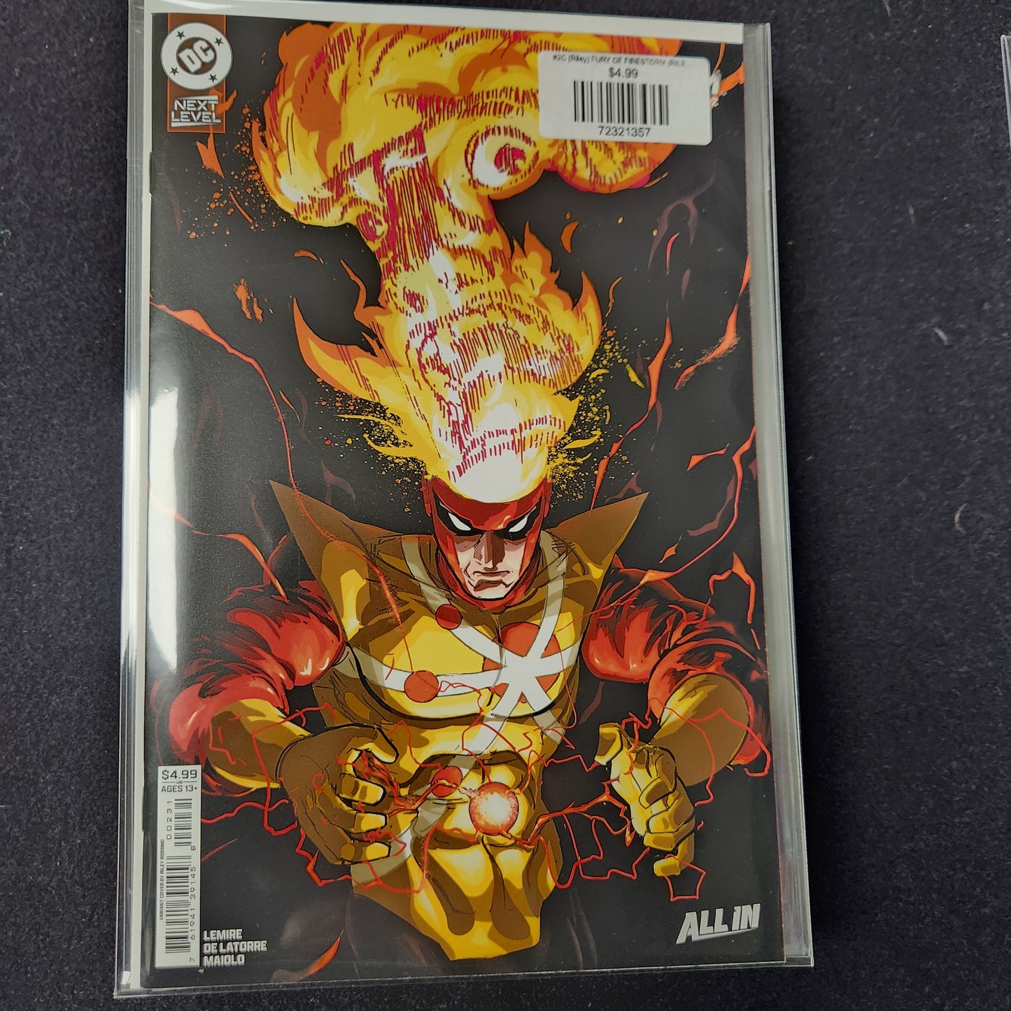 #2C (Riley) FURY OF FIRESTORM (RILEY ROSSMO CARD STOCK VAR OF 6)
