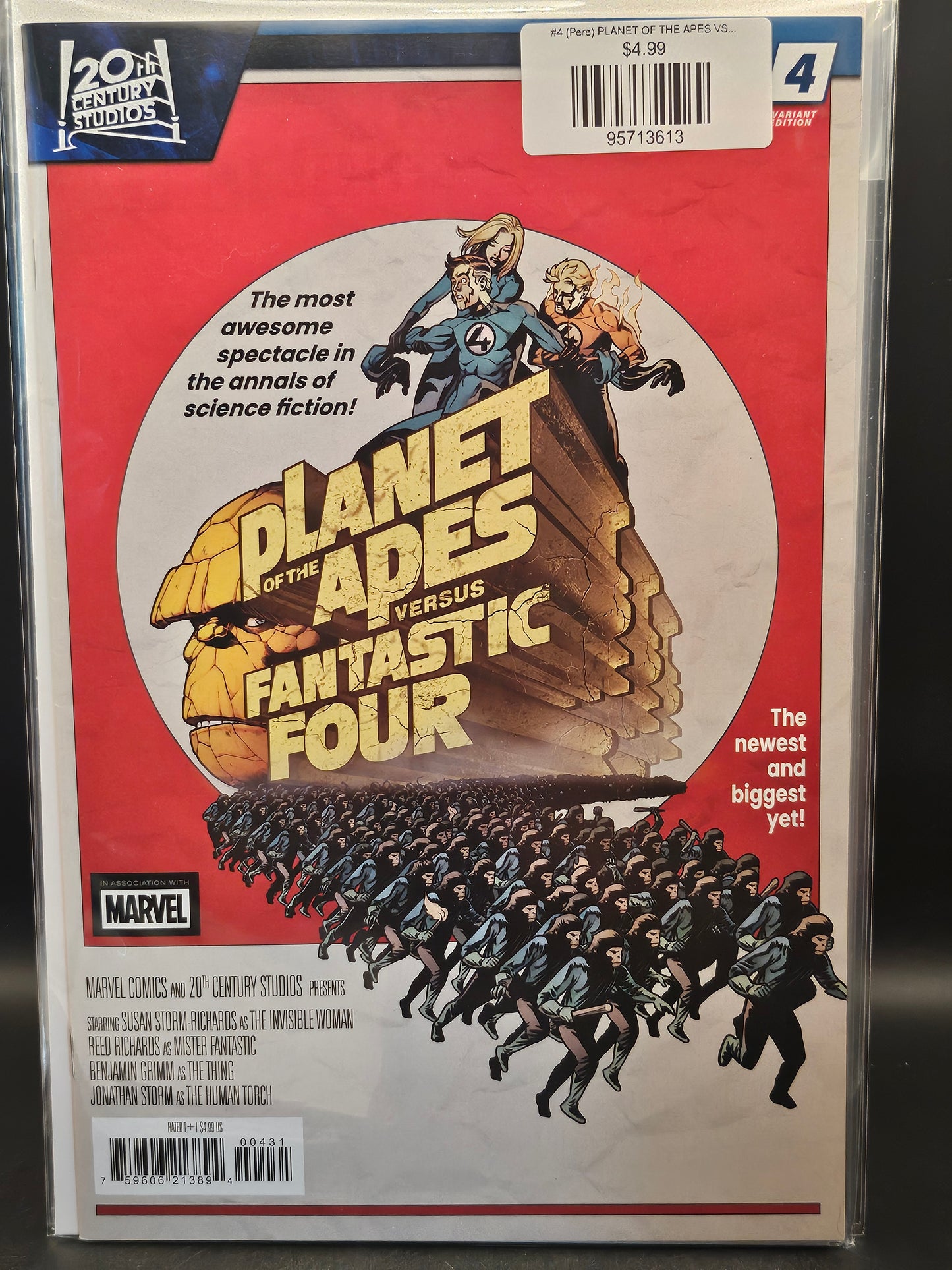 #4 (Pere) PLANET OF THE APES VS. FANTASTIC FOUR (PERE PEREZ MOVIE HOMAGE VARIANT)
