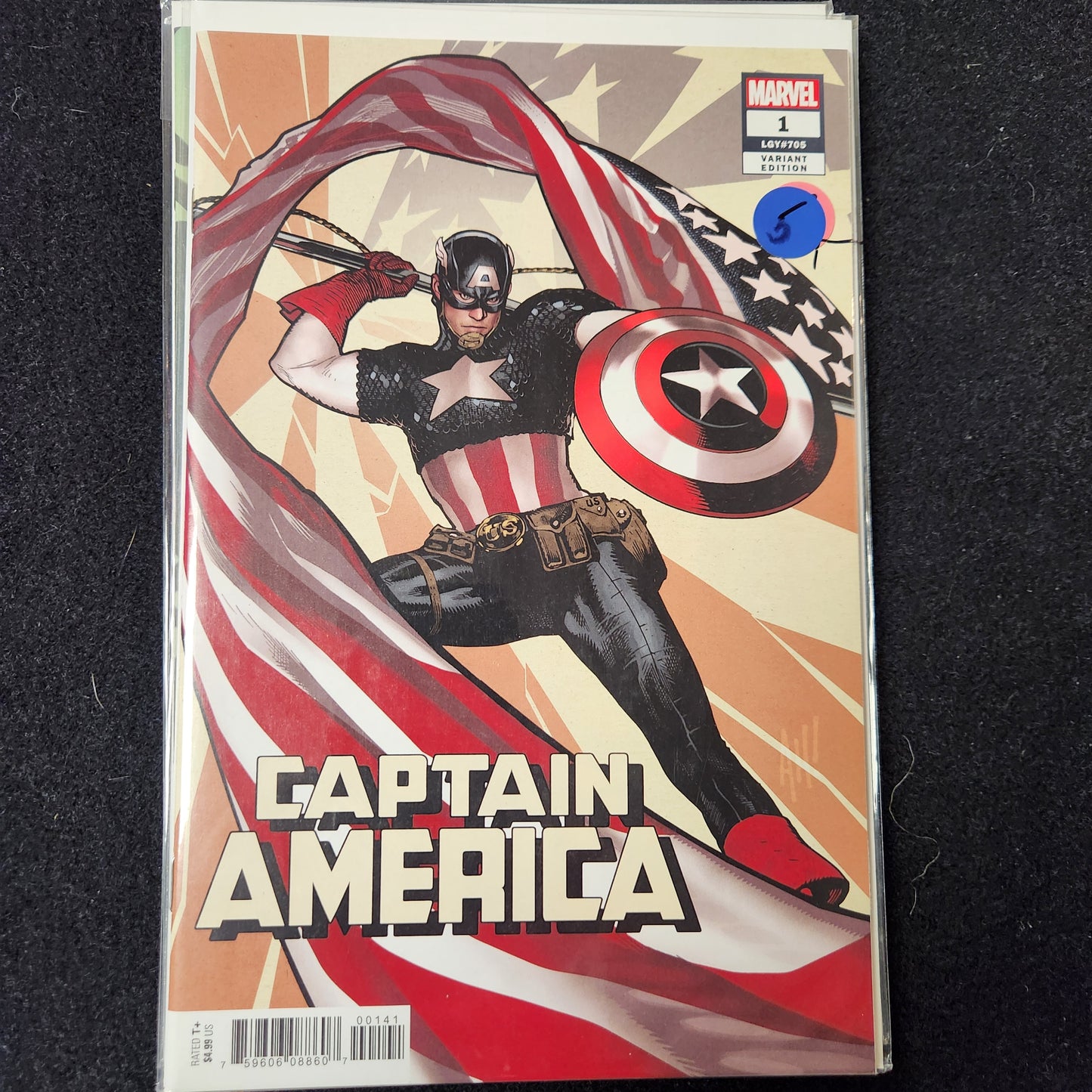 Captain America – Marvel – 2018–2021 – Volume 9 – Ongoing Series – #1 LGY #705 - Cover A and Cover D