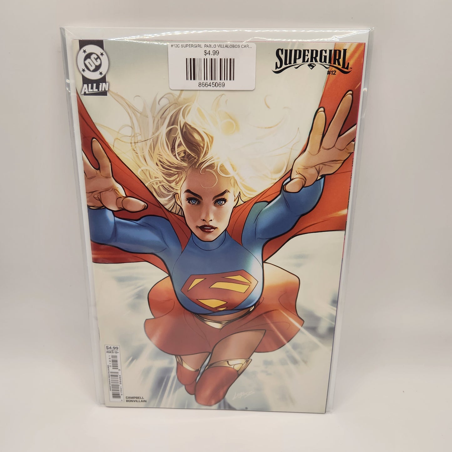 #12C SUPERGIRL  PABLO VILLALOBOS CARD STOCK VAR (THE REIGN OF THE SUPERBOYS)