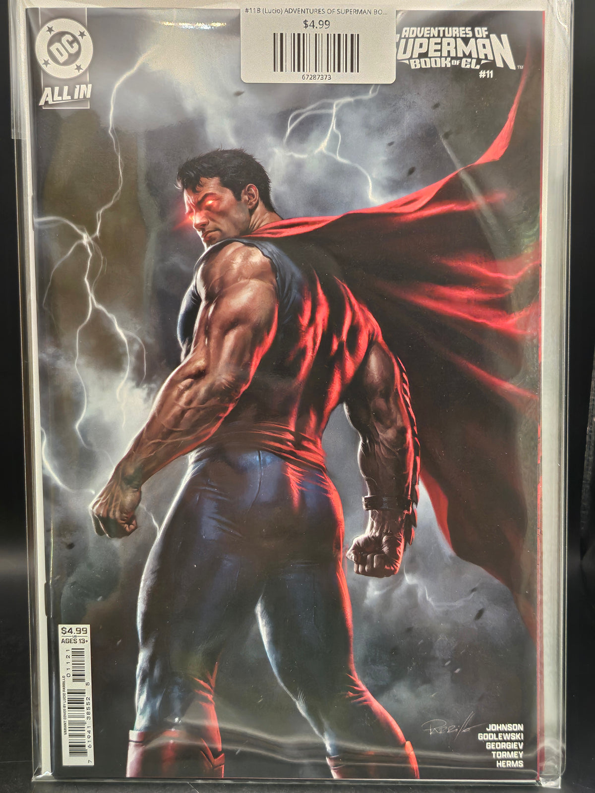 #11B (Lucio) ADVENTURES OF SUPERMAN BOOK OF EL (OF 12 LUCIO PARRILLO CARD STOCK VAR)