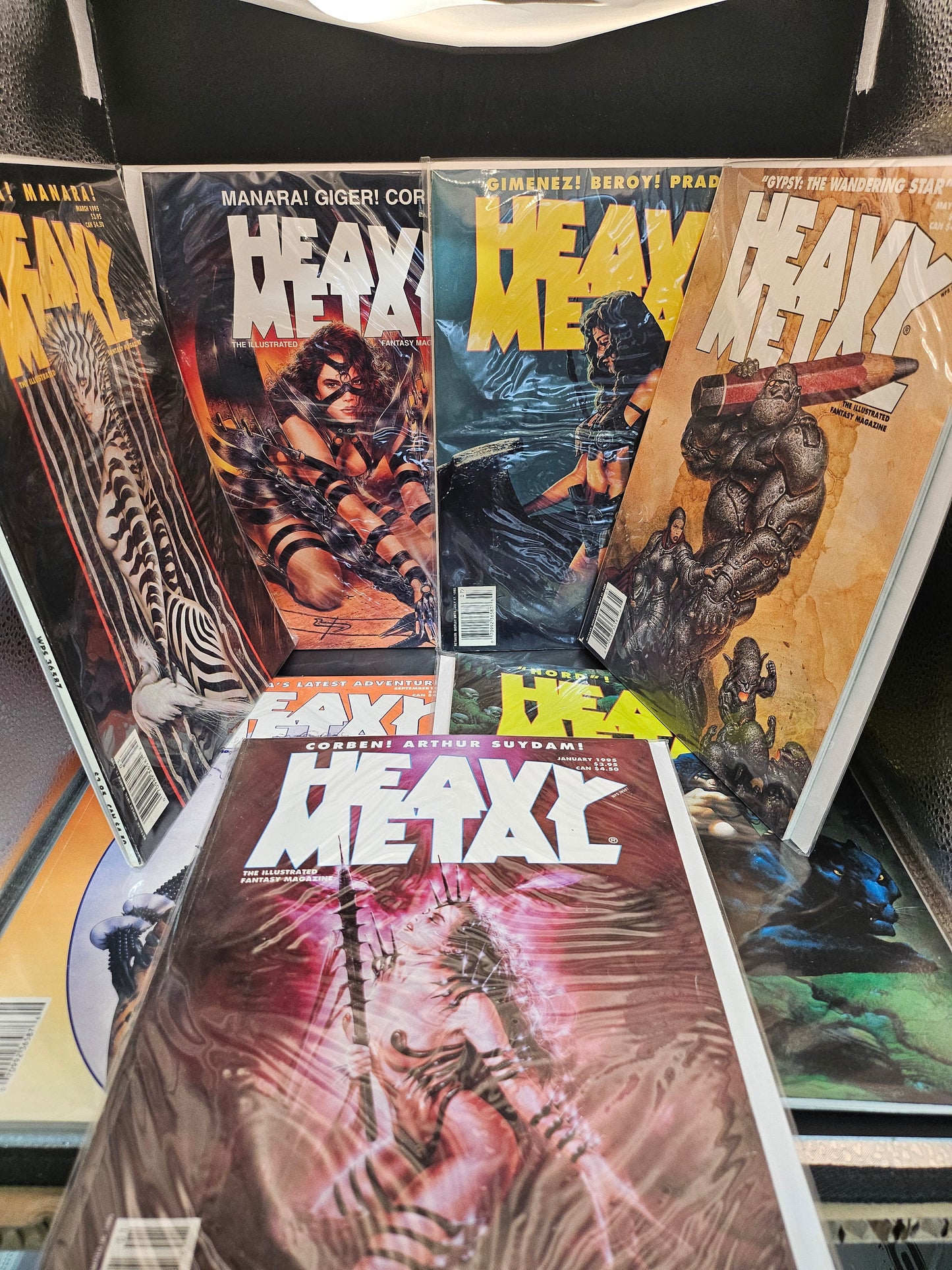 7 Vintage HEAVY METAL The Illustrated Fantasy Magazine  1 1994 & 6 1995