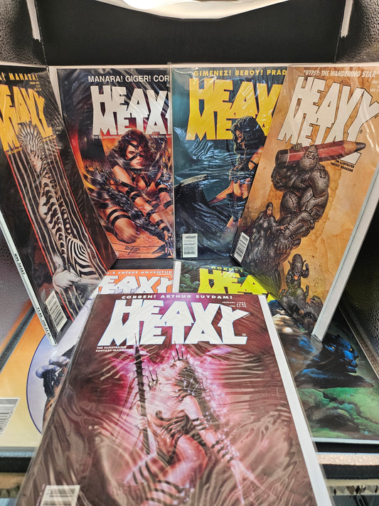7 Vintage HEAVY METAL The Illustrated Fantasy Magazine  1 1994 & 6 1995