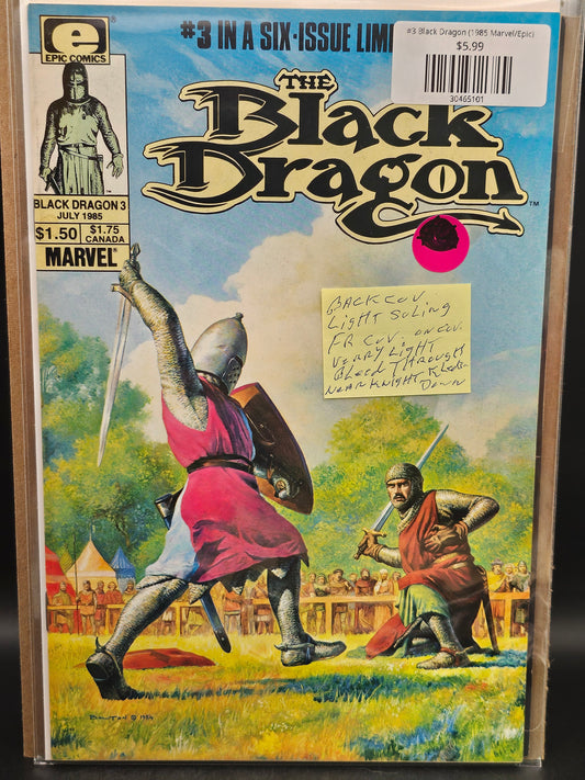 #3 Black Dragon (1985 Marvel/Epic)