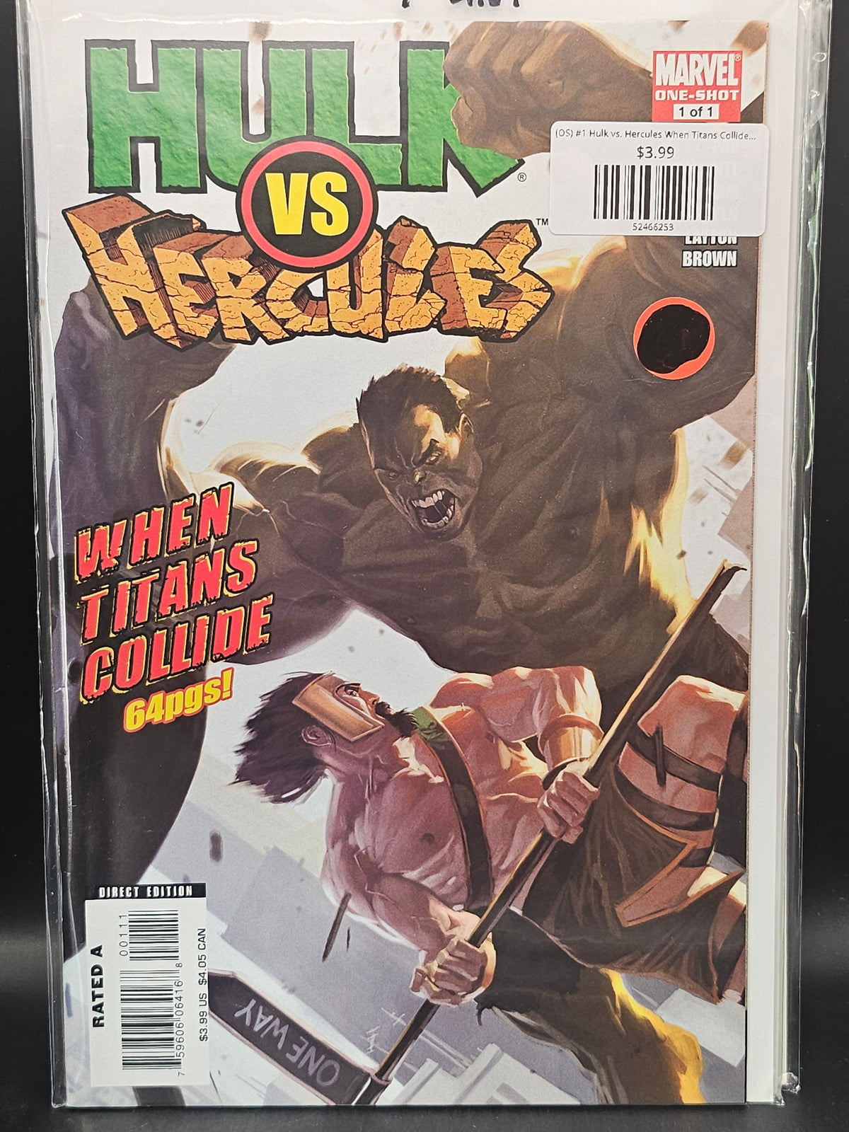 (OS) #1 Hulk vs. Hercules When Titans Collide (2008 Marvel)