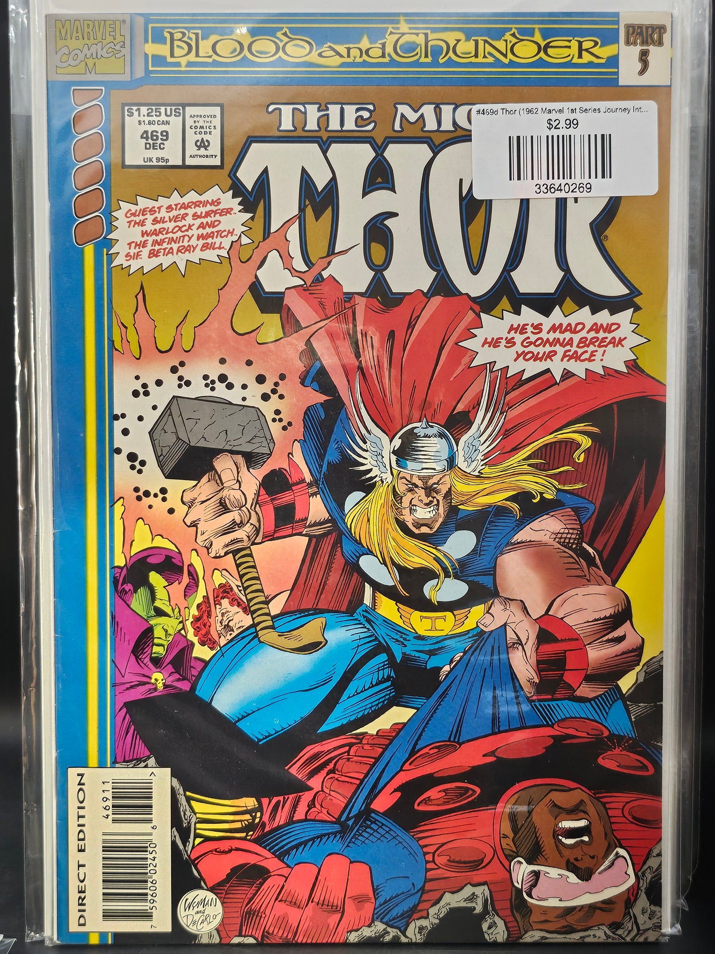 #469d Thor (1962 Marvel 1st Series Journey Into Mystery)