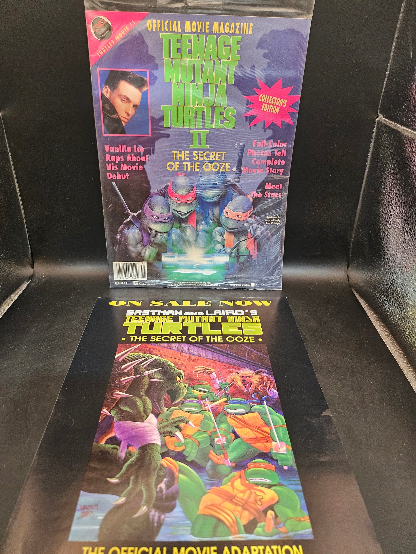 Teenage Muntant Ninja Turtles II Secret Of Ooze Movie Magazine Sealed & poster