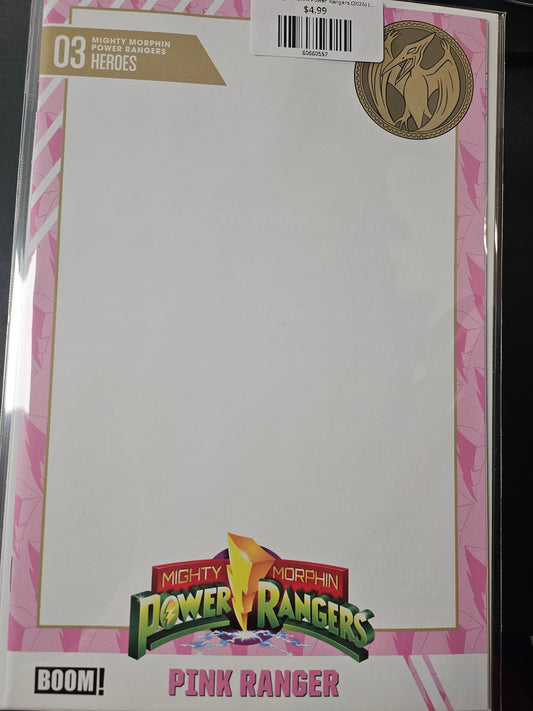 #3D Mighty Morphin Power Rangers (2026) (Trading Card Blank Sketch Variant)