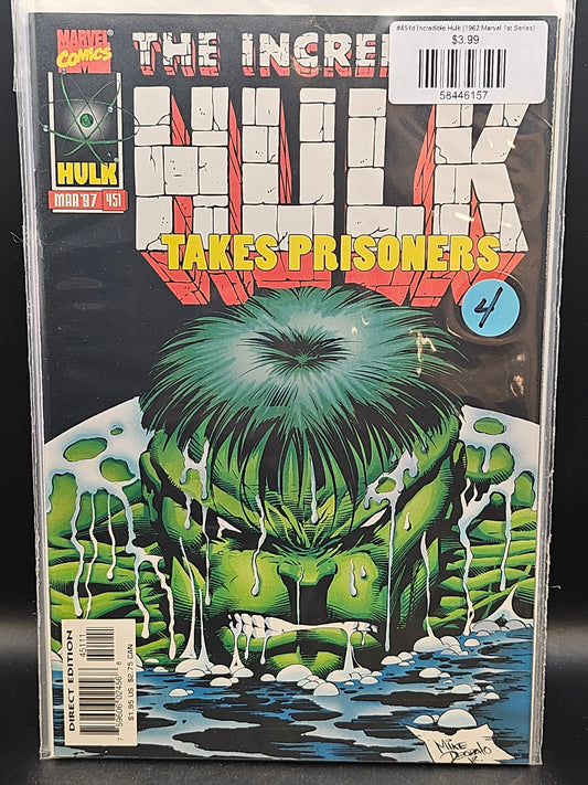 #451d Incredible Hulk (1962 Marvel 1st Series)