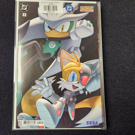 #2 (Second) DC X SONIC THE HEDGEHOG (Second Printing Deegeemin Connecting OF 5)