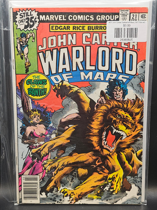 #21 John Carter Warlord of Mars (1977 Marvel)
