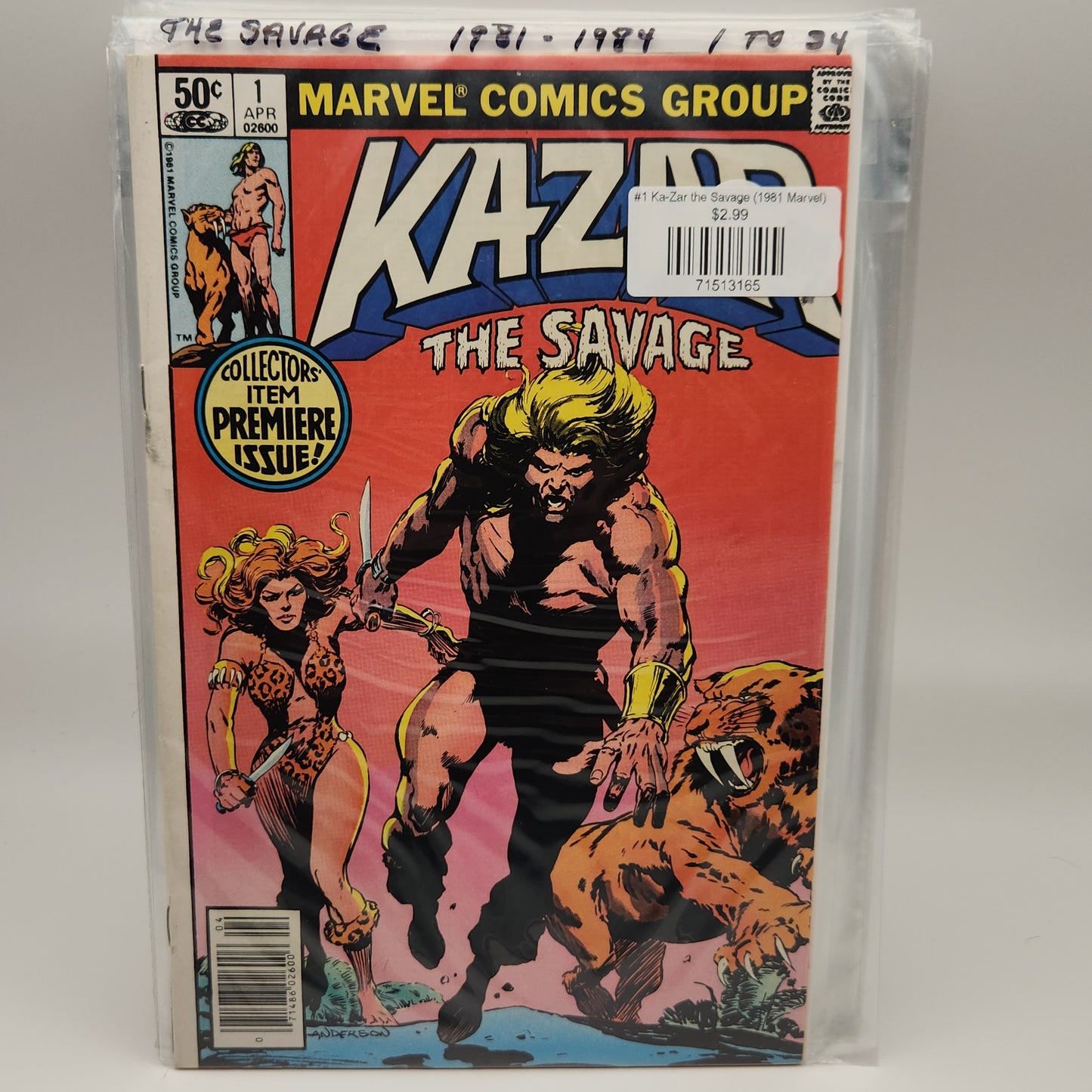 #1 Ka-Zar the Savage (1981 Marvel)