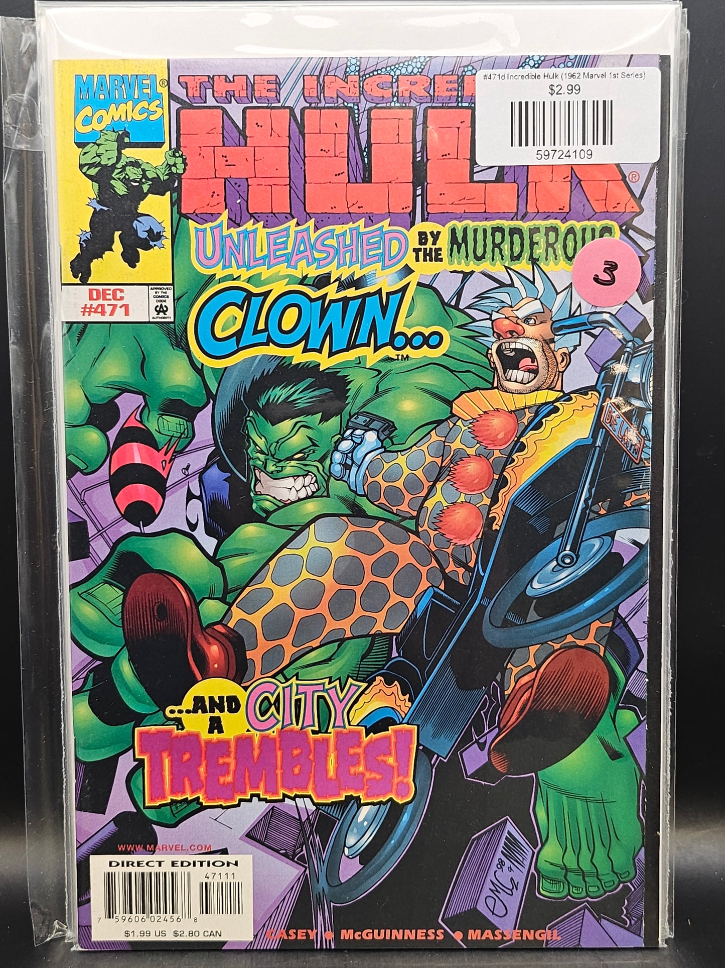#471d Incredible Hulk (1962 Marvel 1st Series)