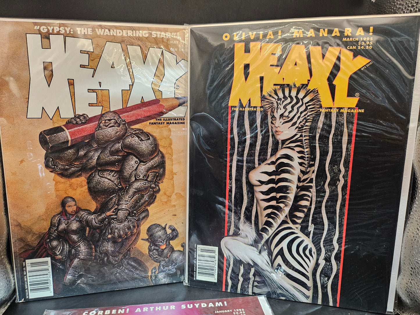 7 Vintage HEAVY METAL The Illustrated Fantasy Magazine  1 1994 & 6 1995