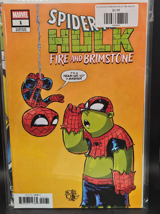 #1 (Skottie) SPIDER-MAN/HULK: FIRE AND BRIMSTONE (SKOTTIE YOUNG VARIANT)