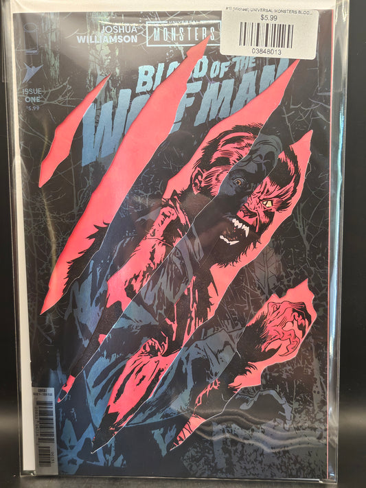 #1I (Michael) UNIVERSAL MONSTERS BLOOD OF THE WOLF MAN (OF 4 MICHAEL WALSH DIE CUT FOIL REVEAL VAR)
