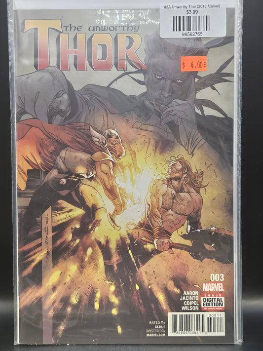 #3A Unworthy Thor (2016 Marvel)