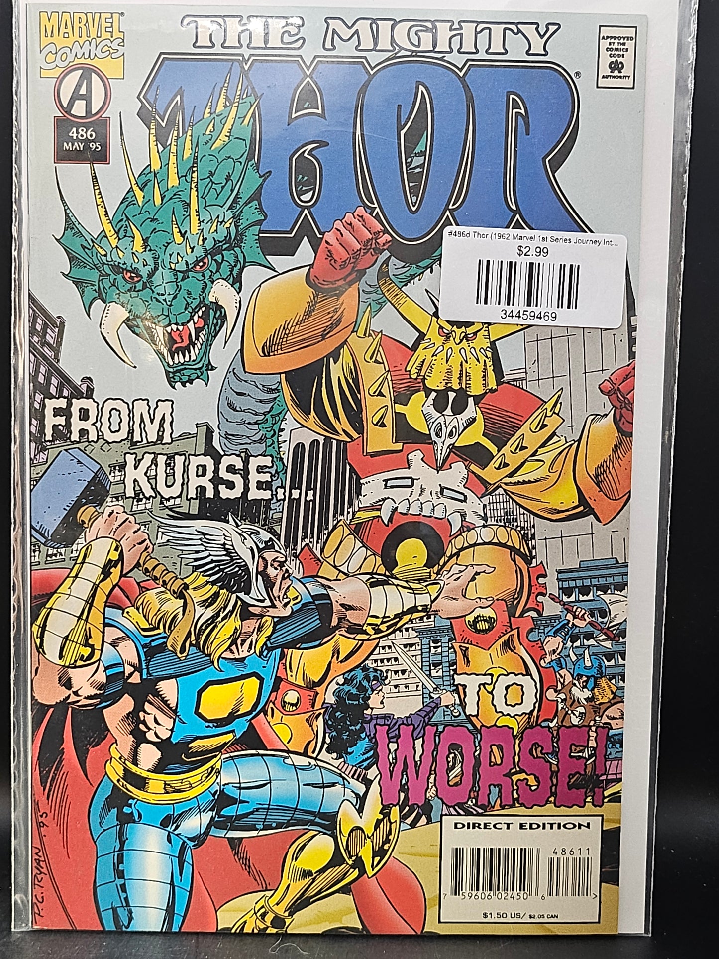 #486d Thor (1962 Marvel 1st Series Journey Into Mystery)