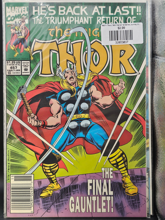 #457n Thor (1962 Marvel 1st Series Journey Into Mystery)