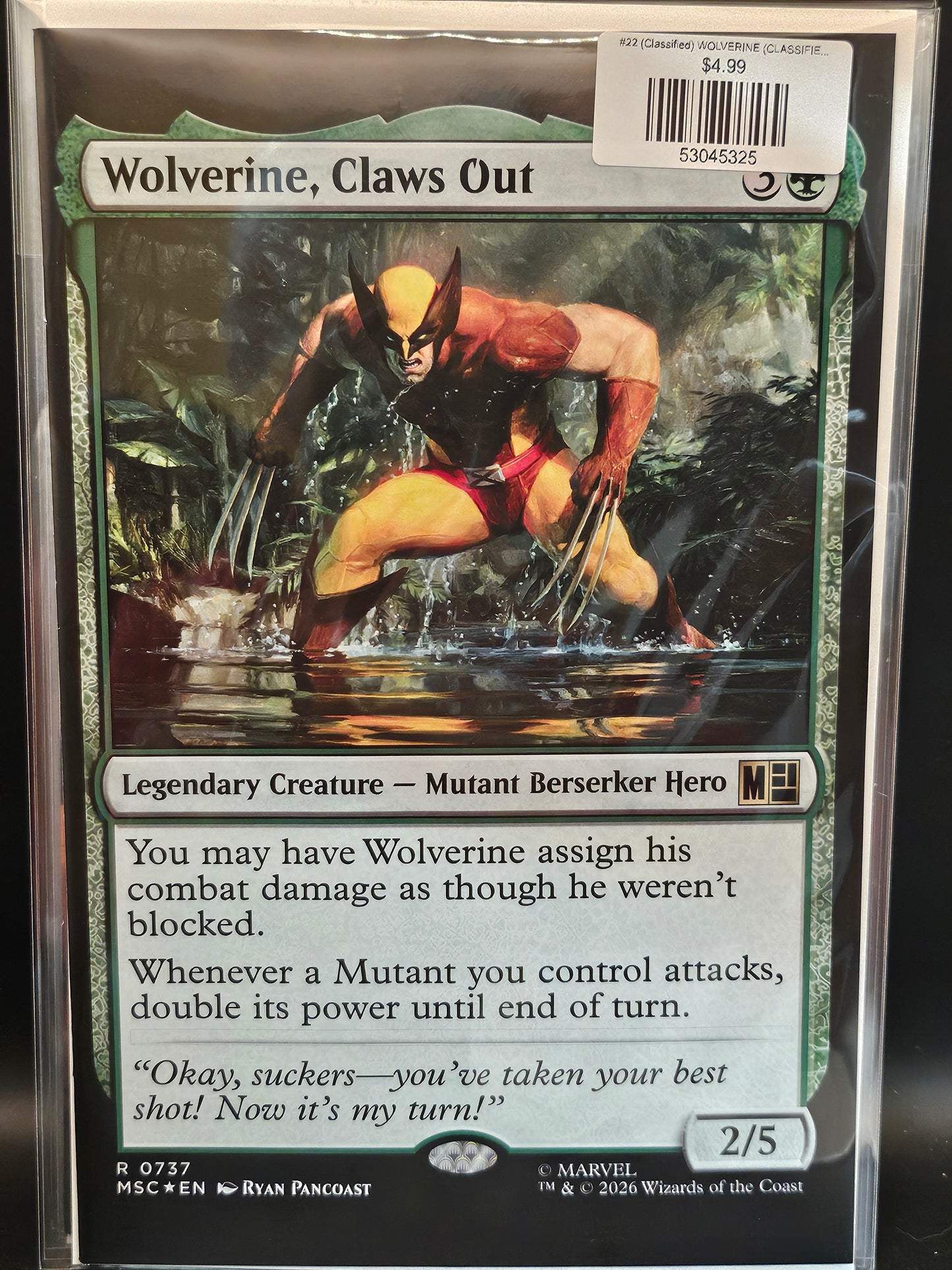 #22 (Classified) WOLVERINE (CLASSIFIED ARTIST MAGIC: THE GATHERING VARIANT)