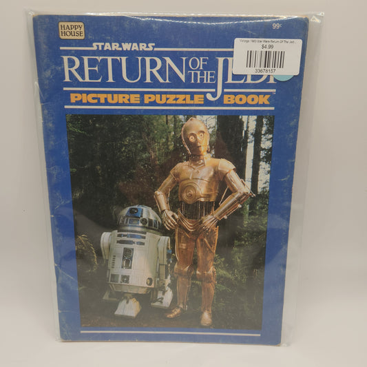 Vintage 1983 Star Wars Return Of The Jedi Picture Puzzle Book Happy House