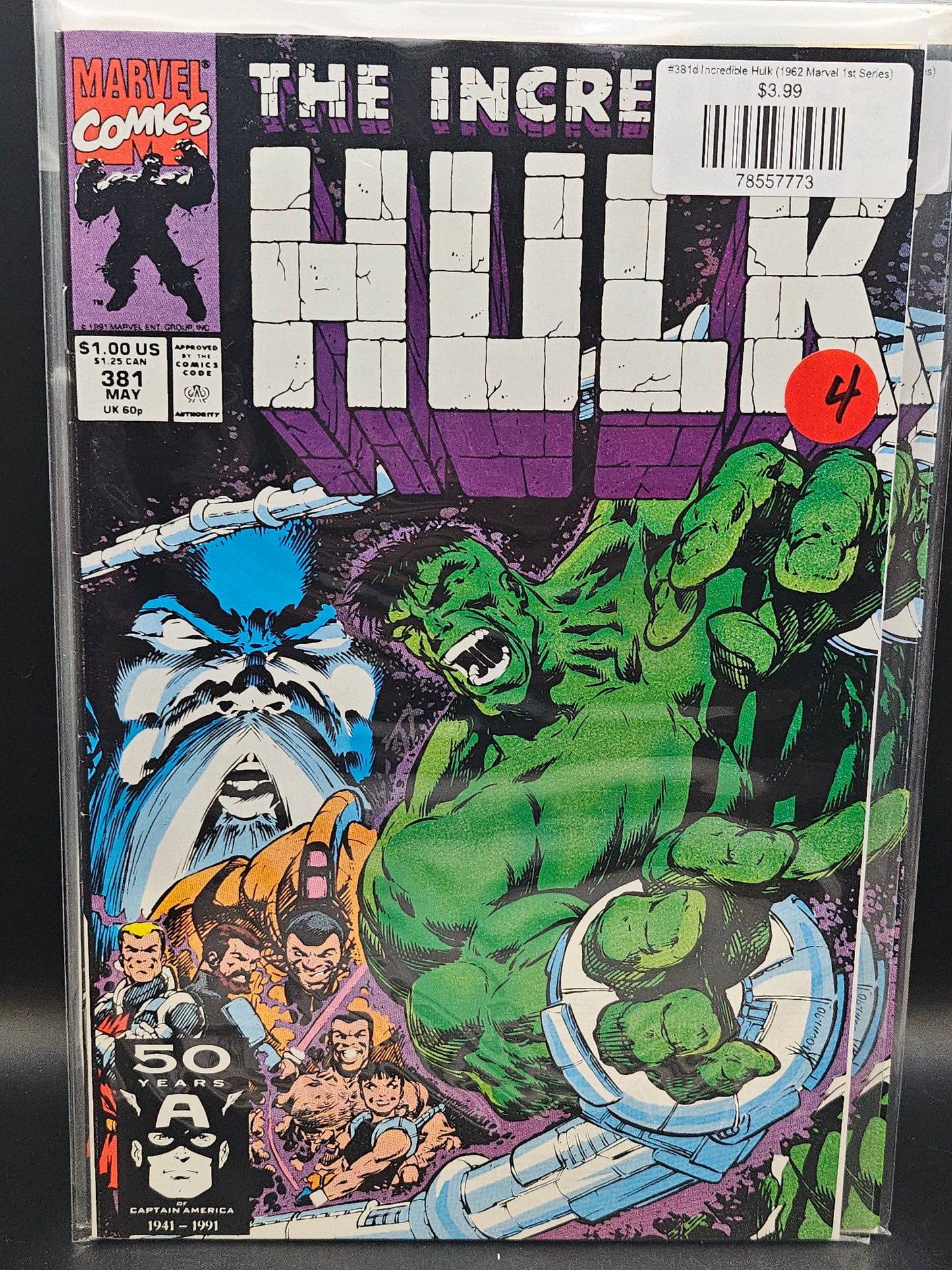 #381d Incredible Hulk (1962 Marvel 1st Series)