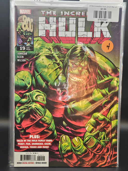 #19A Incredible Hulk (2023 Marvel)