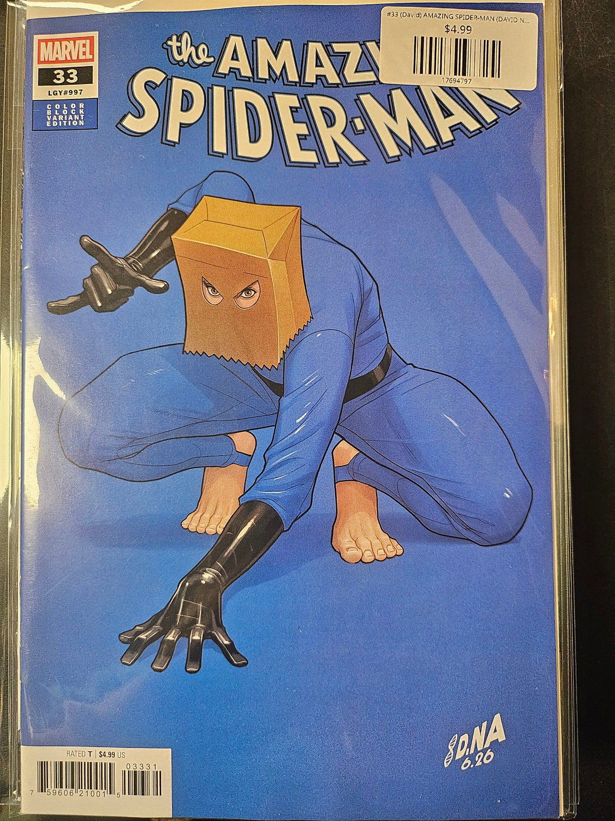 #33 (David) AMAZING SPIDER-MAN (DAVID NAKAYAMA COLOR BLOCK BLUE VARIANT)
